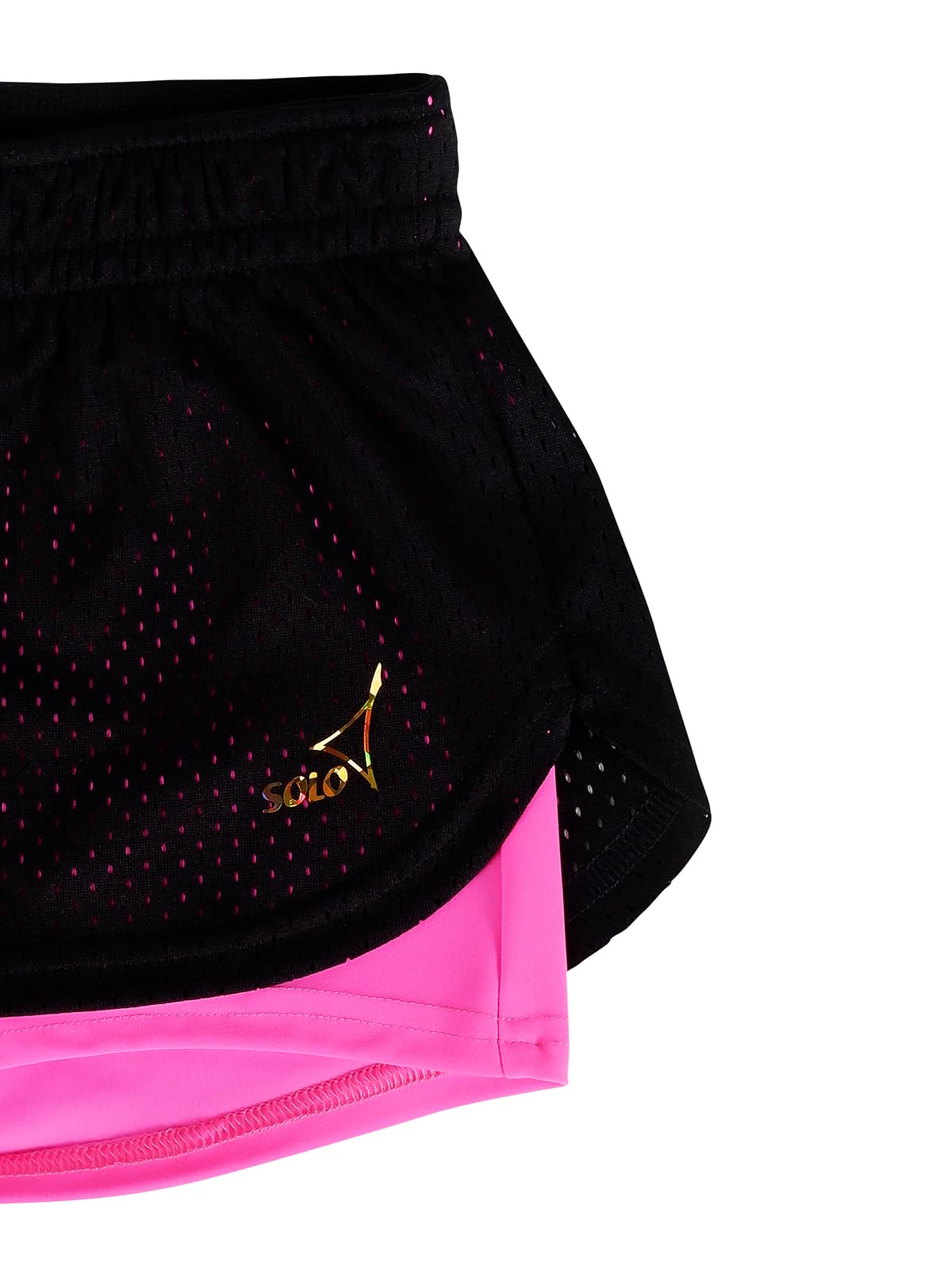 Shorts Dobles con Tela de Malla Solo
