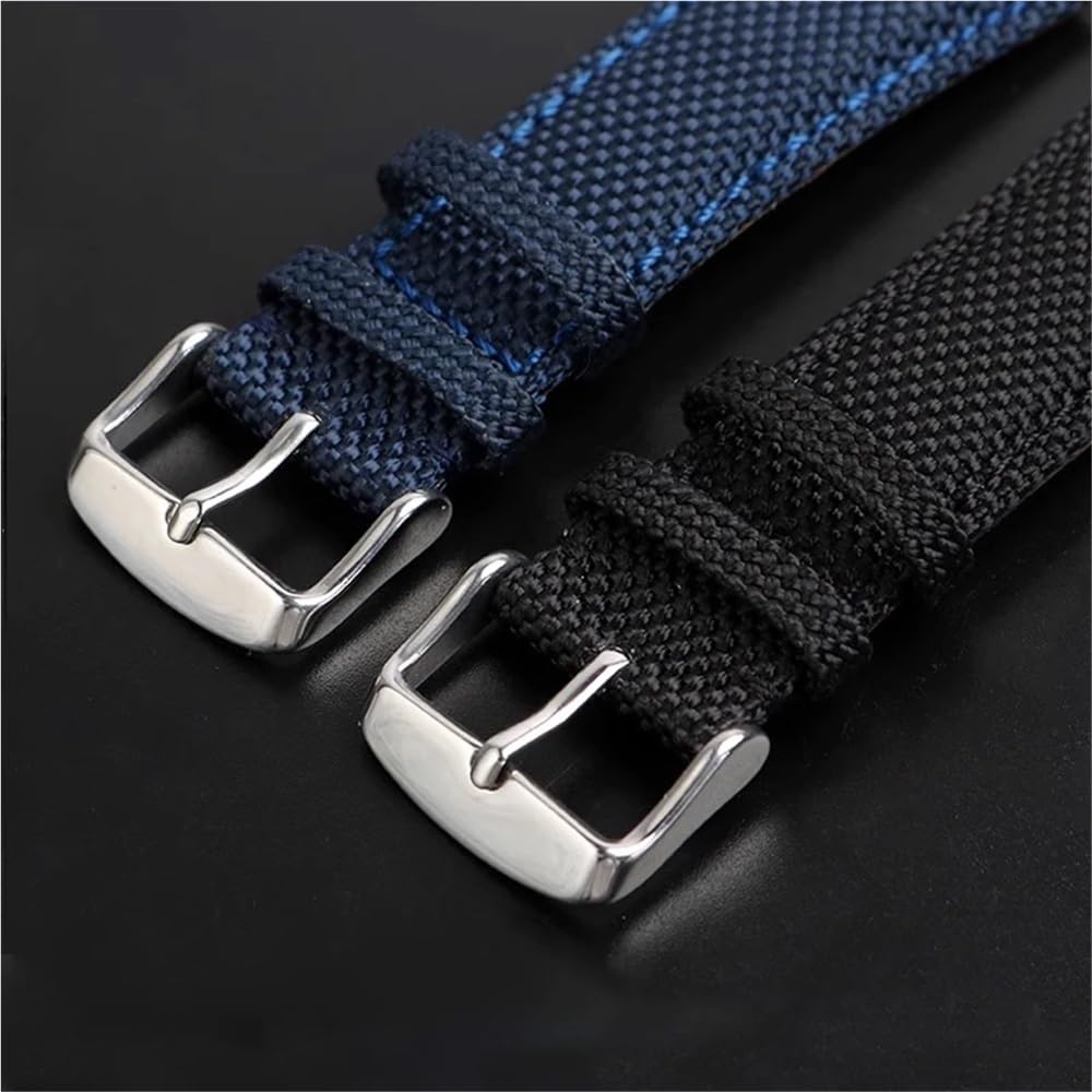 Cinturino In Nylon Per Tissot PRX Serie T137.407/410 | 12 Mm | Bocca Convessa | Chiusura Ad Ago O Farfalla | Militare Verde/Blu/Grigio/Nero