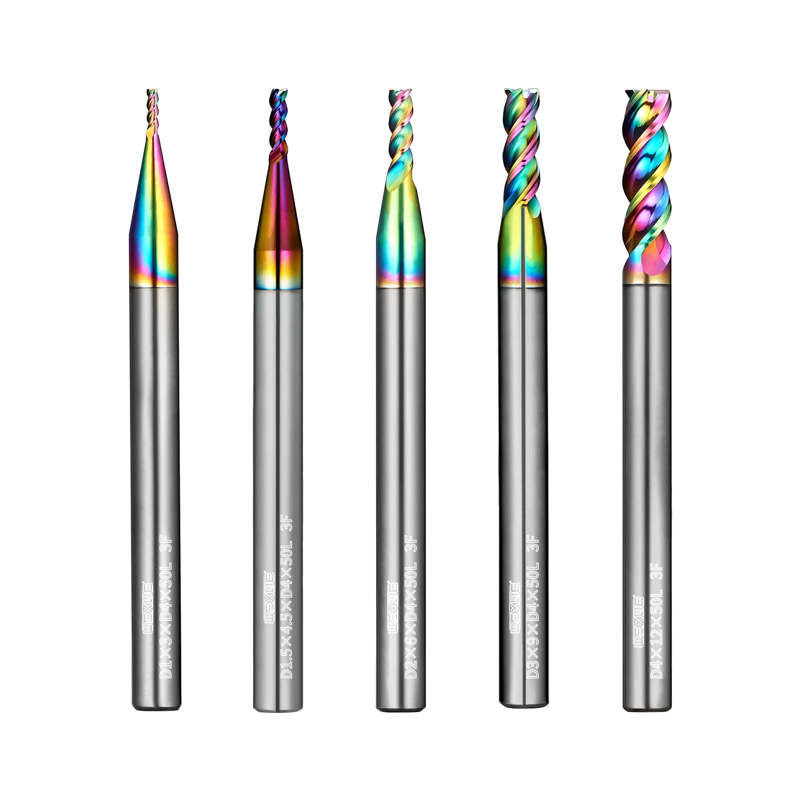 Carbide End Mill Set - Diamond Coating for Metal -19 Carbide End Mill Set - Diamond Coating for Metal -19