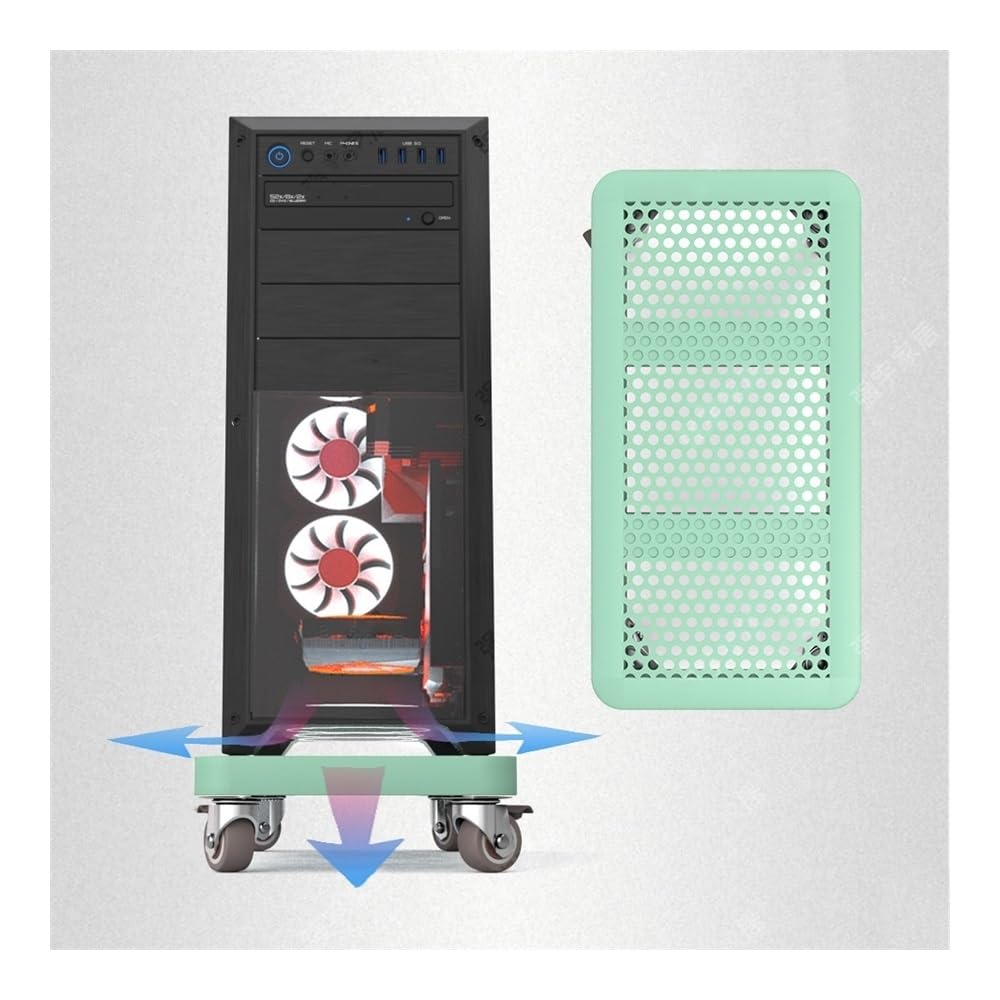 Supporto per Torre per Computer, Supporto per Torre PC Mobile, Supporto per CPU Mobile sotto la scrivania, Carrello Porta-CPU da Pavimento con Ruote bloccabili, per casa, scrivania