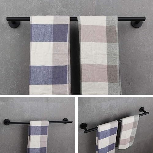 Miniatura 3 de BEIGEEWY Toallero de baño de 24 pulgadas SUS 304 de acero inoxidable, accesorios de baño modernos montados en la pared, acabado pulido