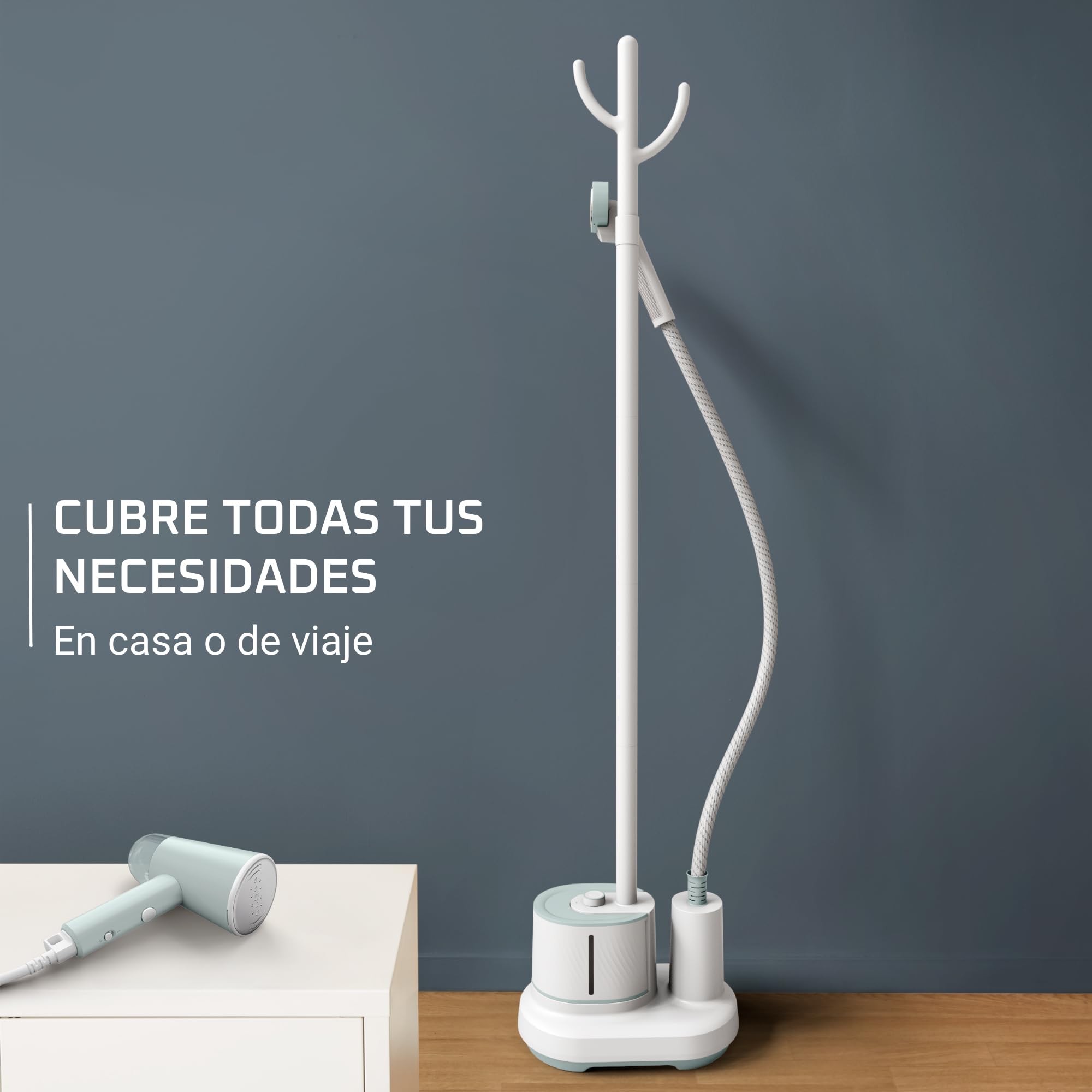 Rowenta Plancha de vapor Origin Home - Steamer de pie de 2000 W, modo Eco, incluye colgador de ropa, listo en 45 s, salida de vapor continua de hasta 42 g/min, potente vapor desinfectante, IS3274