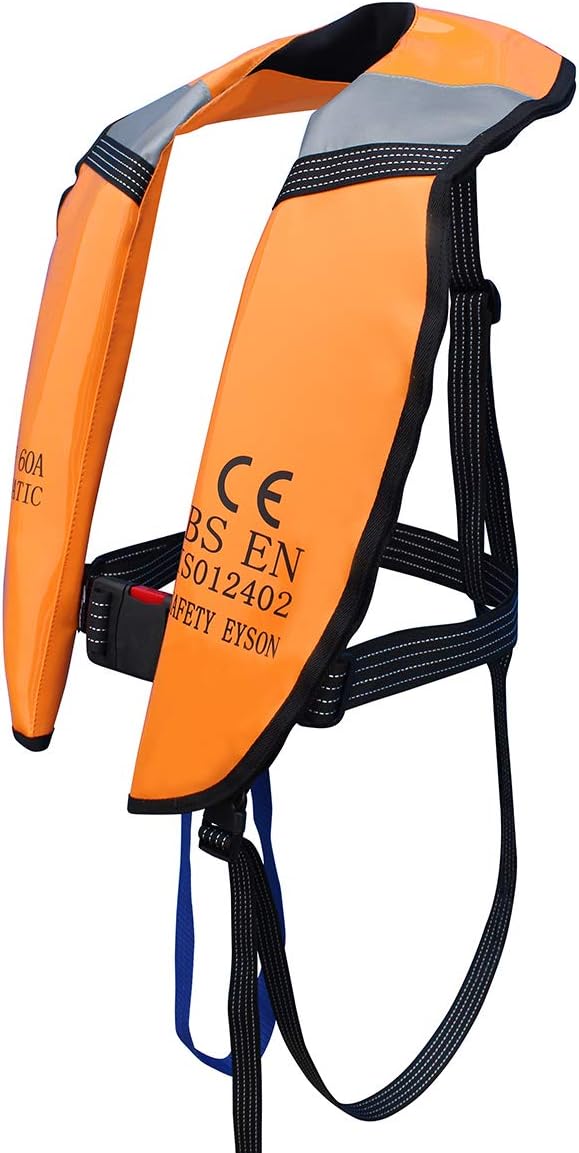 Top Safety Oversized Adult Life Jacket with Whistle - Auto Version Inflatable Lifejacket Life Vest PFD for Boating Fishing Sailing Kayaking Surfing Swimming - XL XXL XXXL Extra Large Plus Size Adult