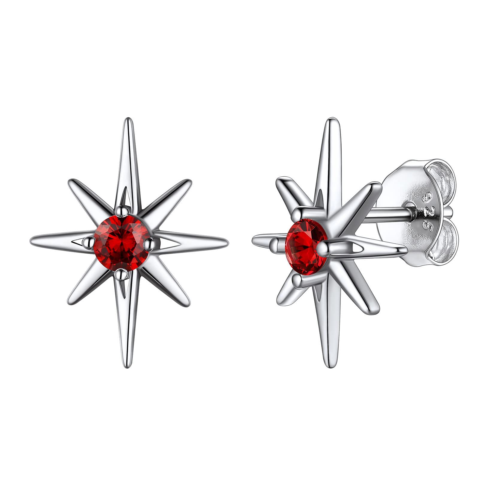 Orecchini Donna Argento 925 Con Zirconia – Pietra Portafortuna 12 Mesi – Suplight