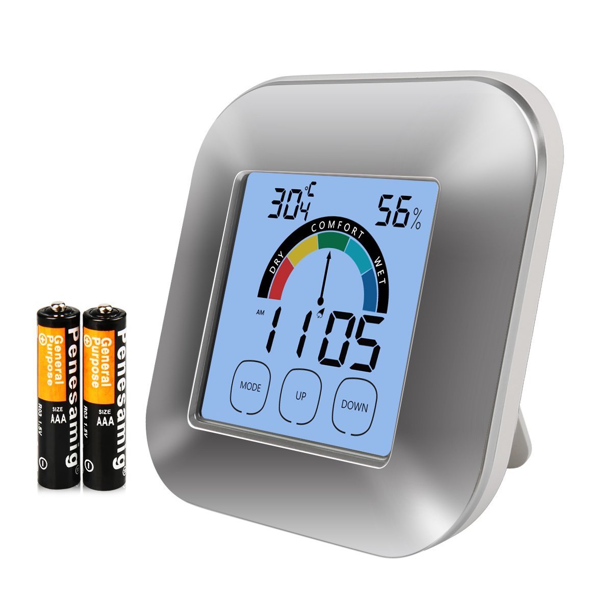 Digital Hygrometer Monitor Indoor Thermometer Accuracy Smart Humidity Temperature Gauge with Touchscreen Backlight Timer Alarm