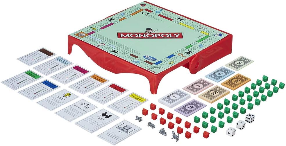 Hasbro – Monopoly, Travel Game Portuguese Version Multicoloured