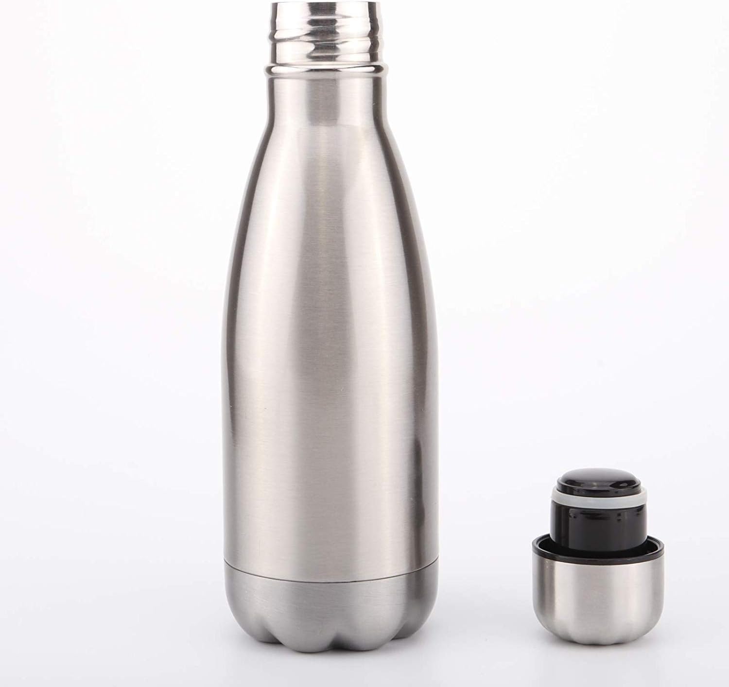 Double Wall 18/8 Stainless Steel Vacuum Cola Shape Bottle, Narrow Mouth Thermo Flask Keeping Warm and Cold 350ml 500ml 750ml 1000ml (350ml)