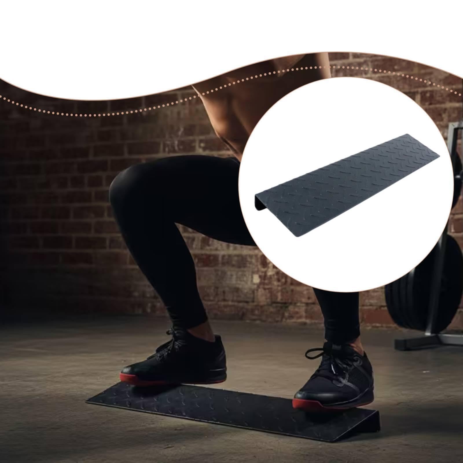 Milageto Attrezzo per Allungare I Polpacci Inclinato, Tavola per Stretching Antiscivolo, Esercizi di Equilibrio, Cuneo per Squat per Caviglie E Polpacci Rigidi