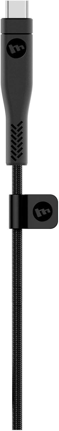 mophie 2 Meter PRO Cable - Micro USB 2.0 USB-C to USB-C Cable Made for Devices with a USB-a or USB-C connectors - Black
