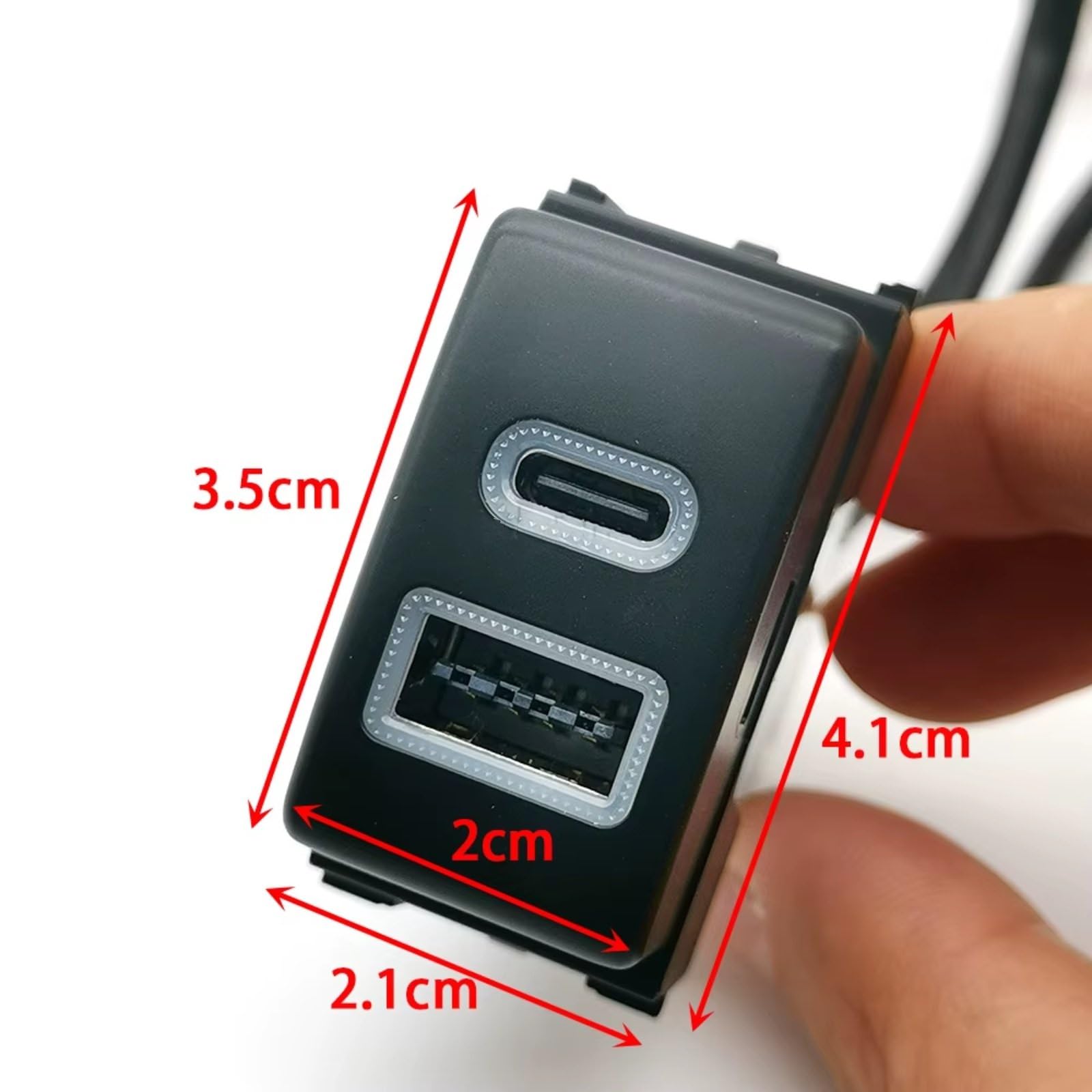 Presa USB Per Console Compatibile Con Nissan Per Sylphy Per X-Trail Car QC3.0 Ricarica Audio Doppie Porte Presa Adattatore Caricabatterie Ricambi Auto