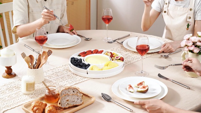 Amazon.com: MALACASA Porcelain Divided Serving Dishes, Appetizers
