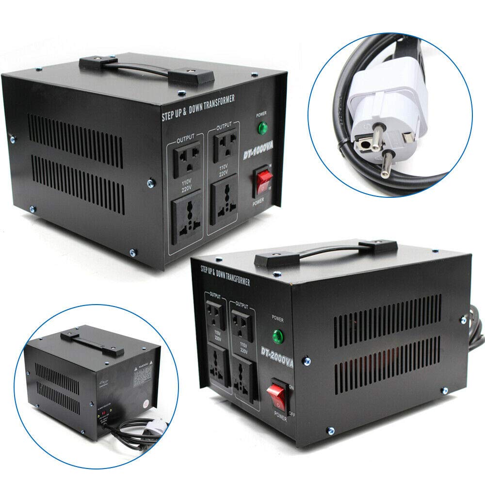 1000W-2000WSpannungswandler Transformator 220V/240V auf 110V Wandler Converter für elektronischen und elektrischen Geräte geeignet (2000W)