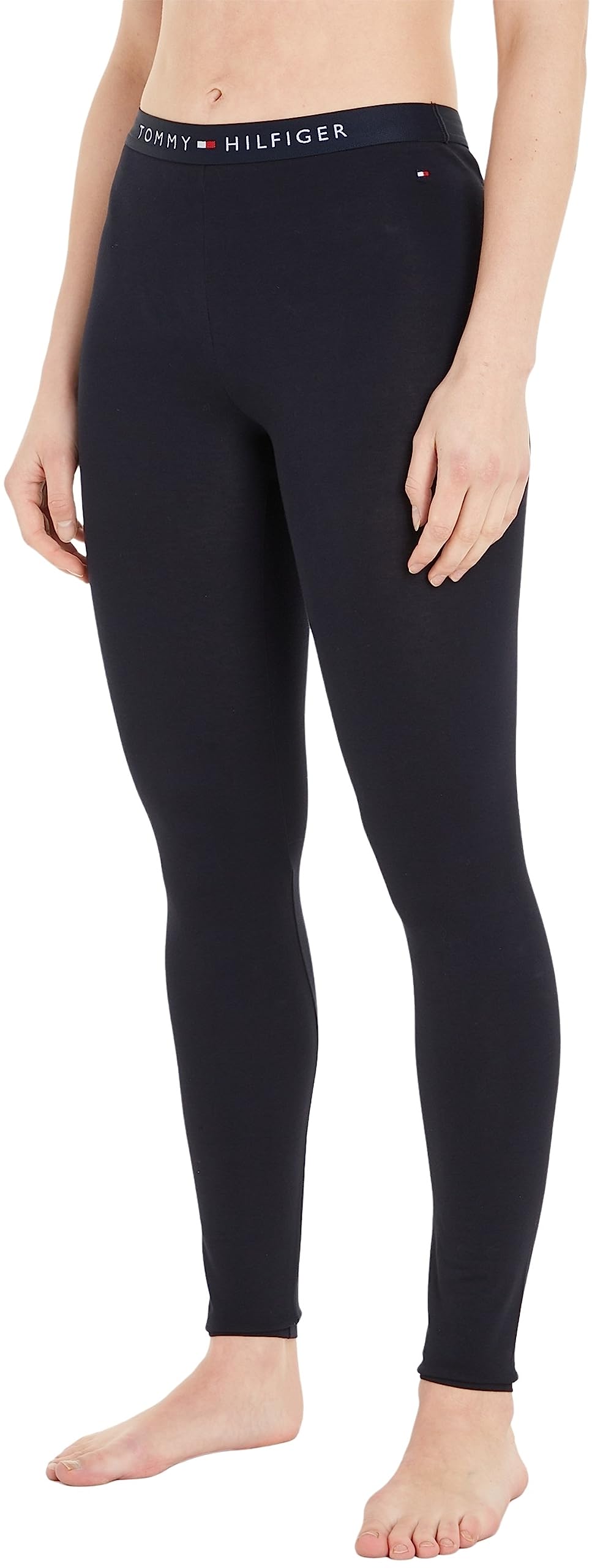 Tommy Hilfiger Women's   Blue Logo Waistband Full Length Leggings in Size XS, BrandAlley