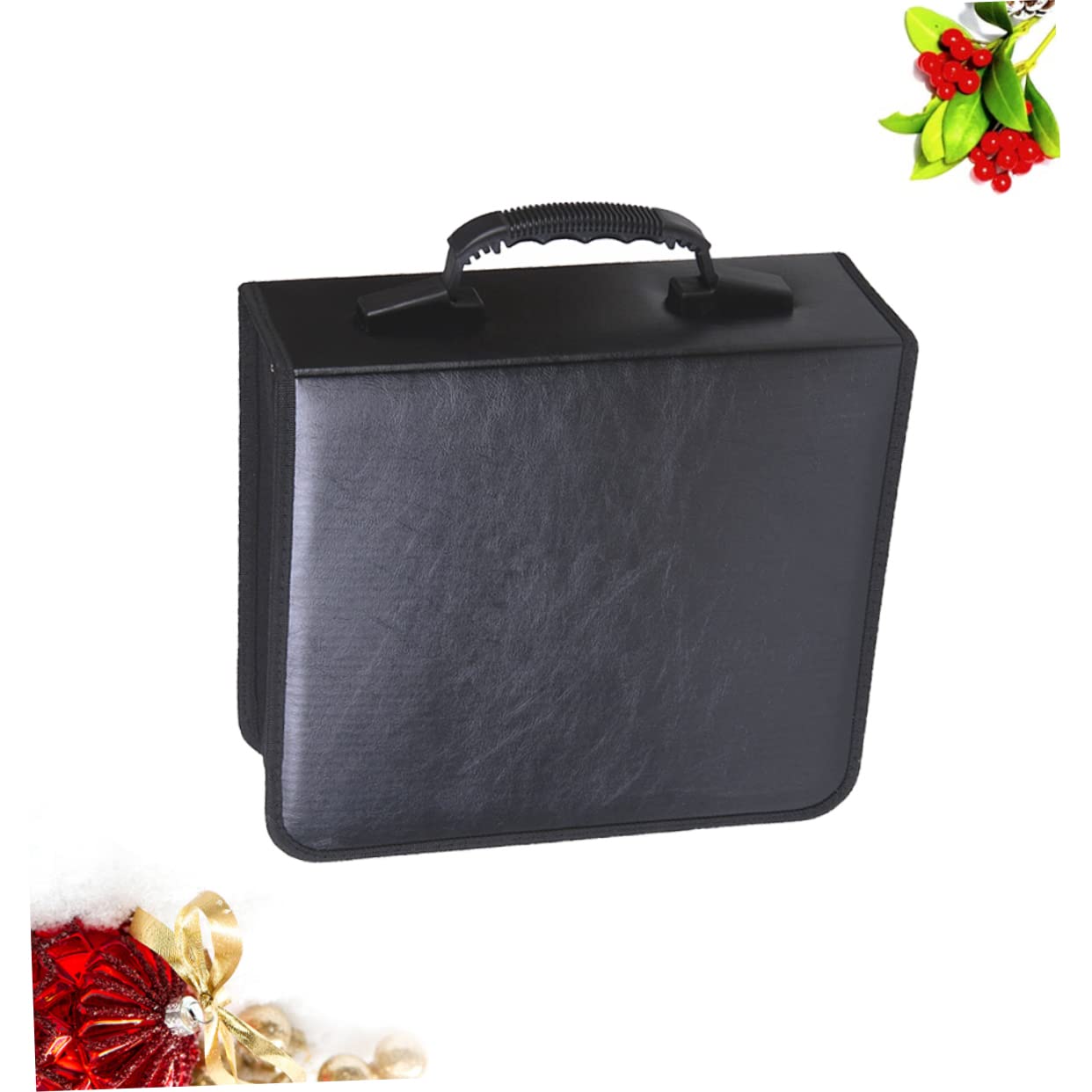 iplusmile Custodia per CD e Dvd da Slot Borsa Portatile in Pelle Pu per Riporre CD e Dvd Cerniera Scorrevole Facile da Usare