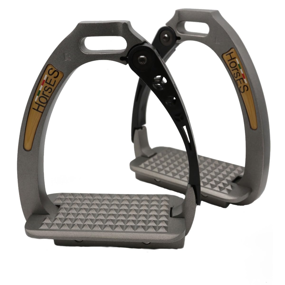 Horses Soportes de seguridad de seguridad, diseñados para la máxima seguridad y comodidad del jinete, modernos y elegantes (carbón/negro)