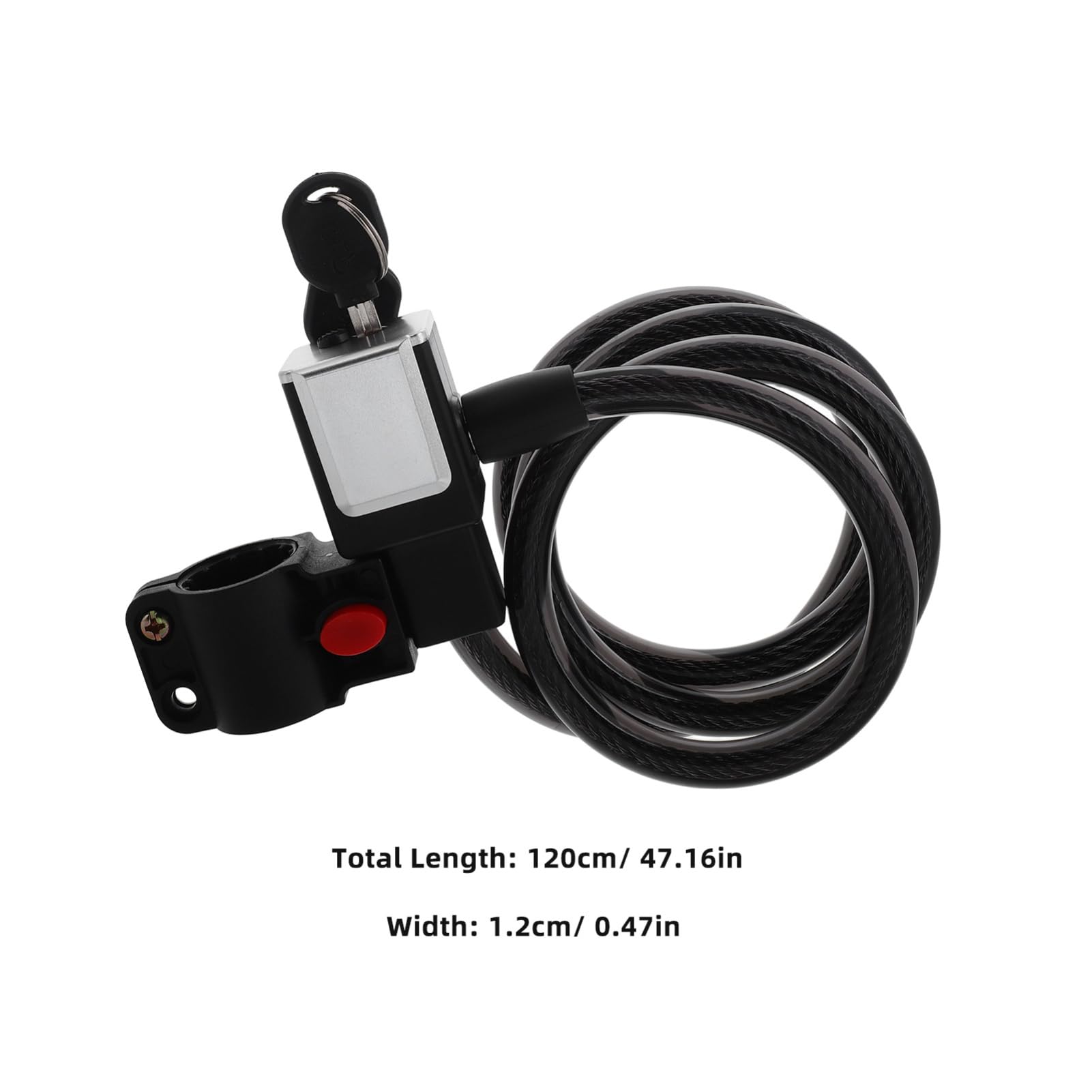 INOOMP Heavy Duty Bike Lock Portable Steel Cable Lock for Mountain and Road Bikes Easy Operation Theft Design Durable and Lightweight with Key for Enhanced Security