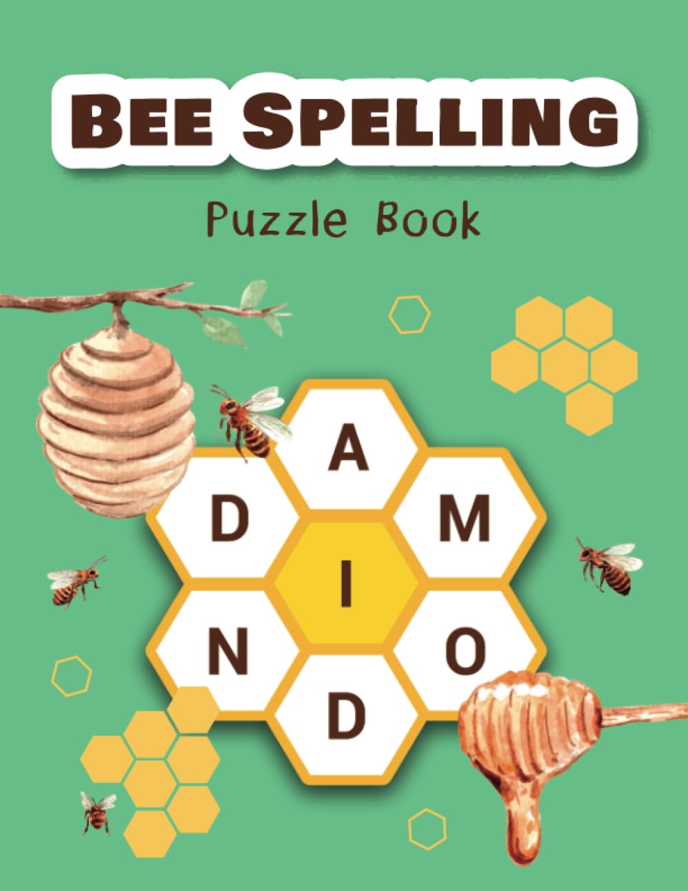 Bee Spelling Puzzle Book: Word Scramble Books for Adults