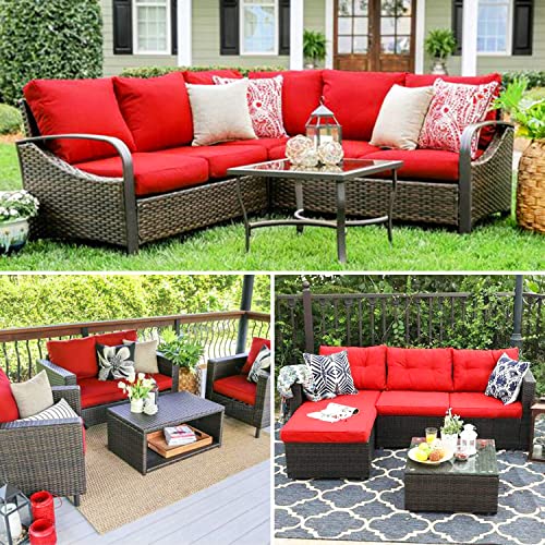 Sunrox Fadeshield Outdoor Cushion Covers Replacement 24X24X4 Inch, Set Of 2, Water-, Stain-, Uv Fade Resistant Patio Furniture Slipcovers, Durable Chair Seat Cushion Cover With Windproof Ties #TOP6