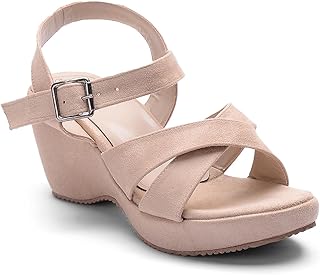 صندل شمواه بكعب عريض ويدج من اليجانت W-7