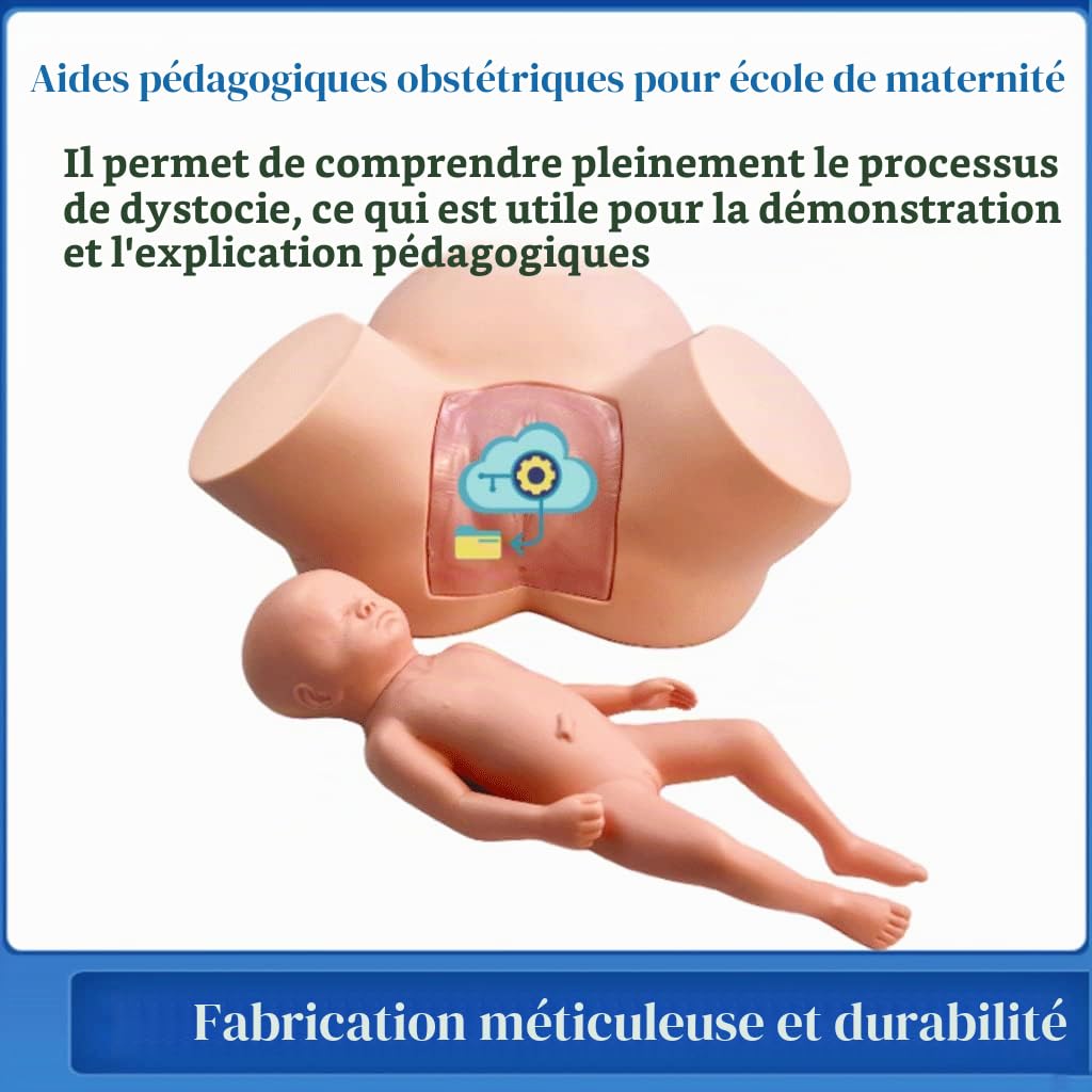 Mannequin de démonstration d'accouchement féminin modèle d'entraînement avancé de sage-femme simulateur d'accouchement standard pour l'enseignement médical