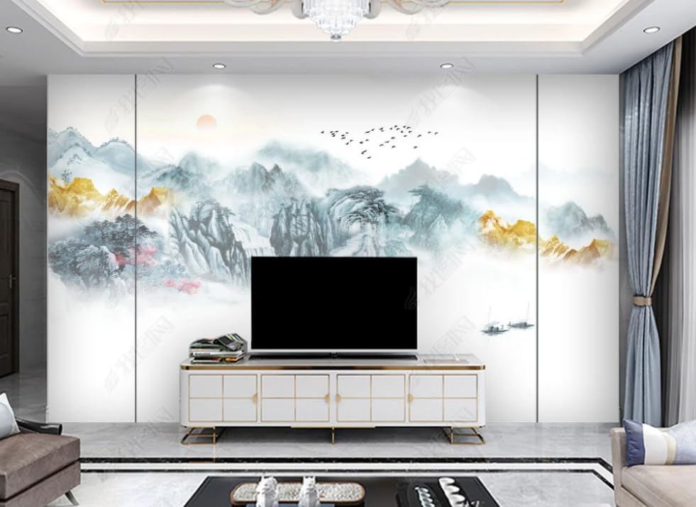 Papier peint intissé paysage poster géant mural de 350x256cm pour décoration de chambre