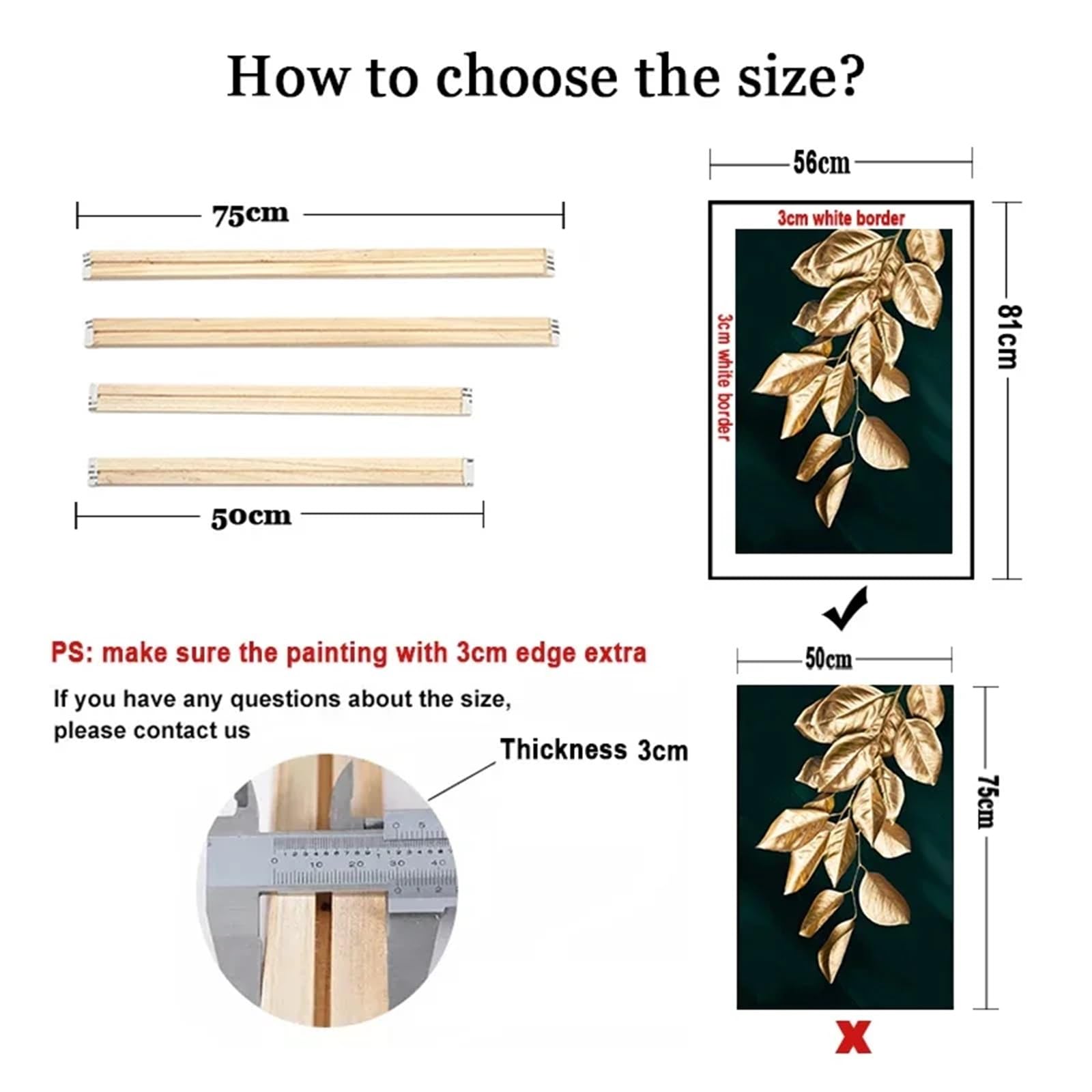 Bastidores sólidos para lienzos, Kit de marco de madera DIY con barras de ensanchador de lona for pinturas, carteles, fotos, varios tamaños(40x80cm)