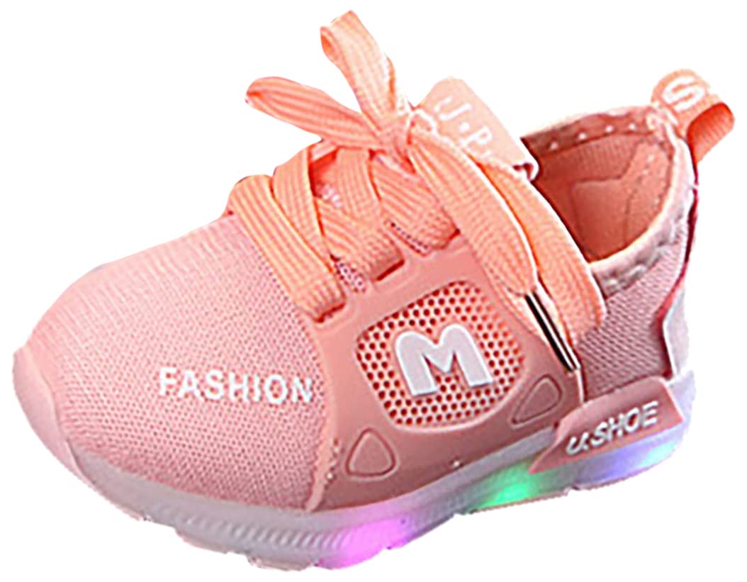 Bold N Elegant Unisex Flashy LED Light Up Mesh Sport Shoes for Kids Boys & Girls (Pink, 18_Months) (B0B1QJ2763) Amazon Price History, Amazon Price Tracker