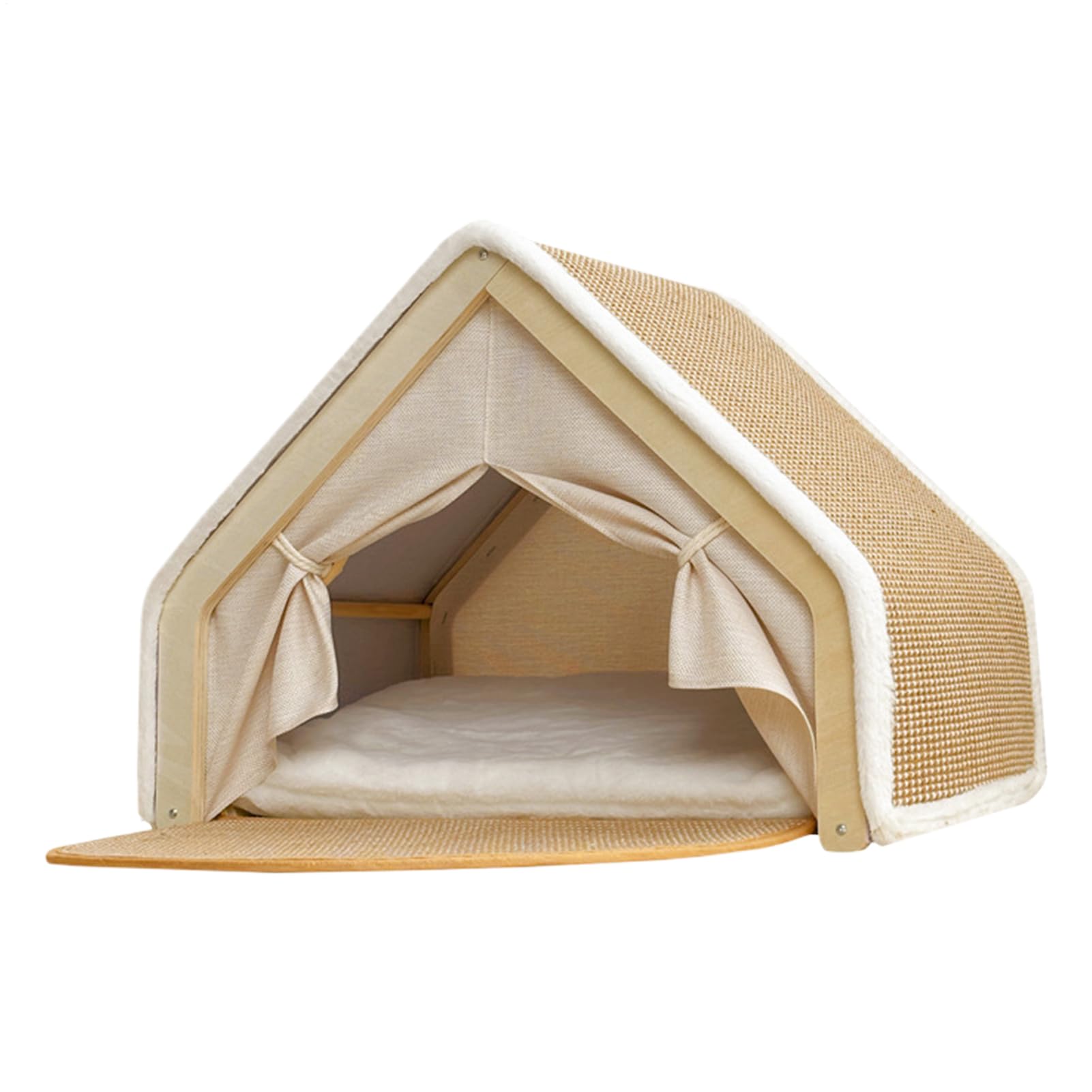 Tenda Cuccia Gatti Casa Riposo e Giochi con Tiragraffi in Sisal | Cuccia Gatti Tutte le Stagioni per Interni Casa Soggiorno Camera da Inverno