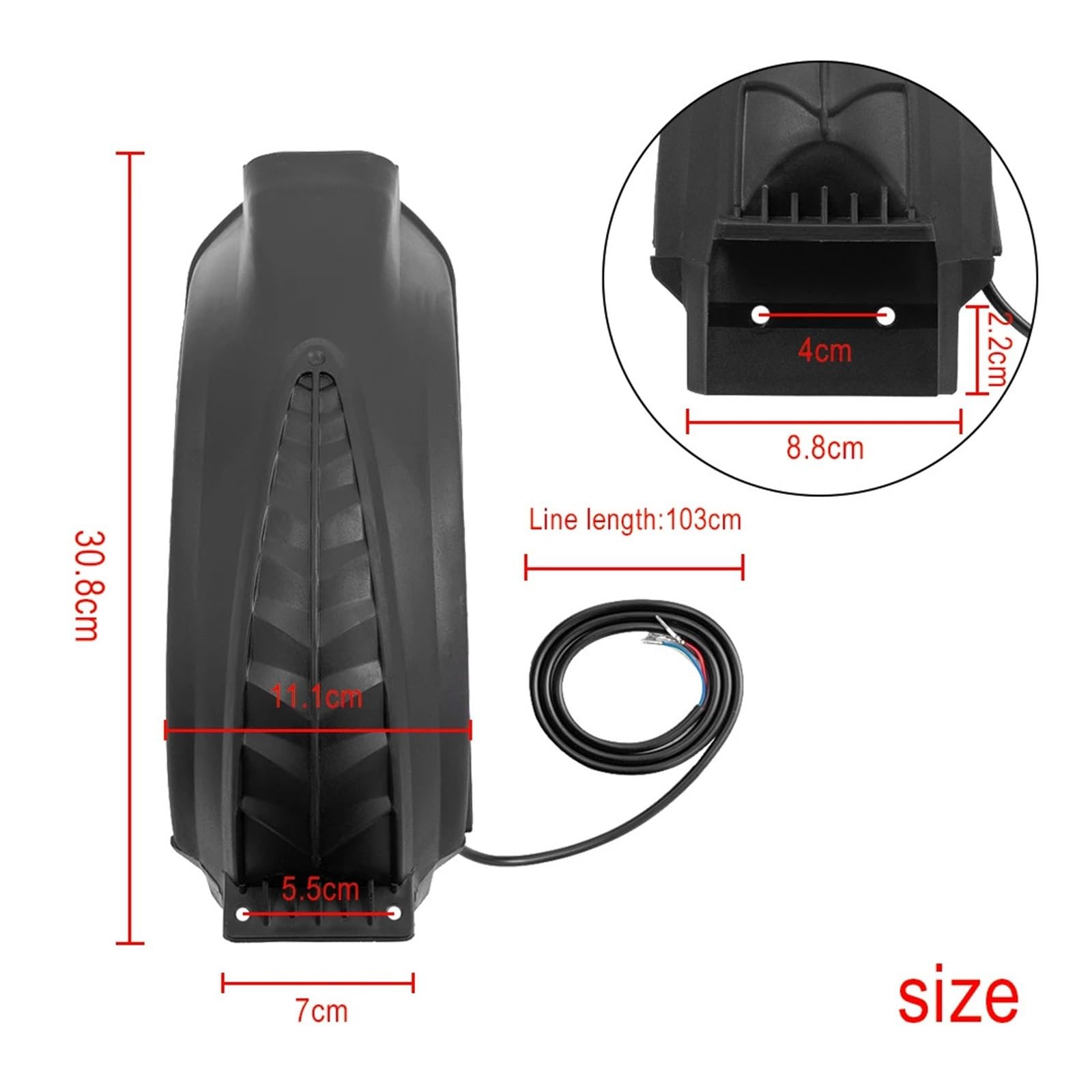 Guardabarros trasero for patinete eléctrico Q02 de 10 pulgadas con alas luz trasera, protección apoyo y guardabarros Protector rueda de scooter