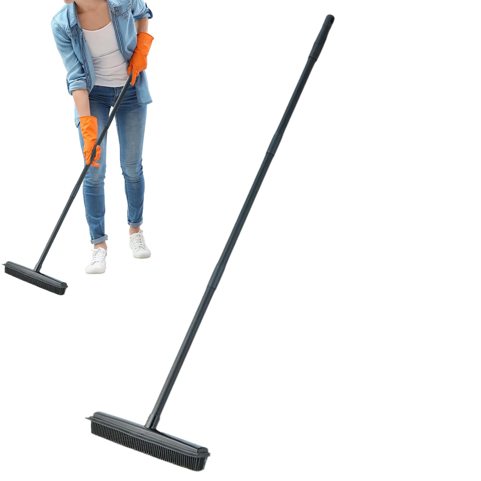 Râteau à tapis en silicone résistant pour enlever poils d'animaux