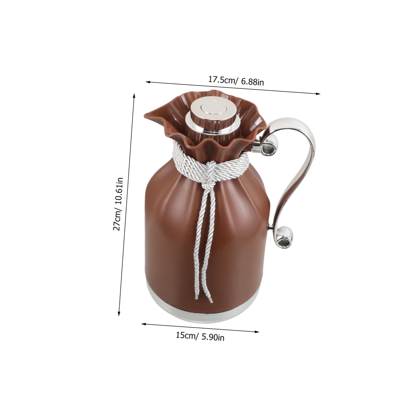 Ipetboom Thermal Teapot with Glass Interior for Hot Drinks for Family Office Travel Outdoor Picnics Temperature Control Pure Taste Preservation