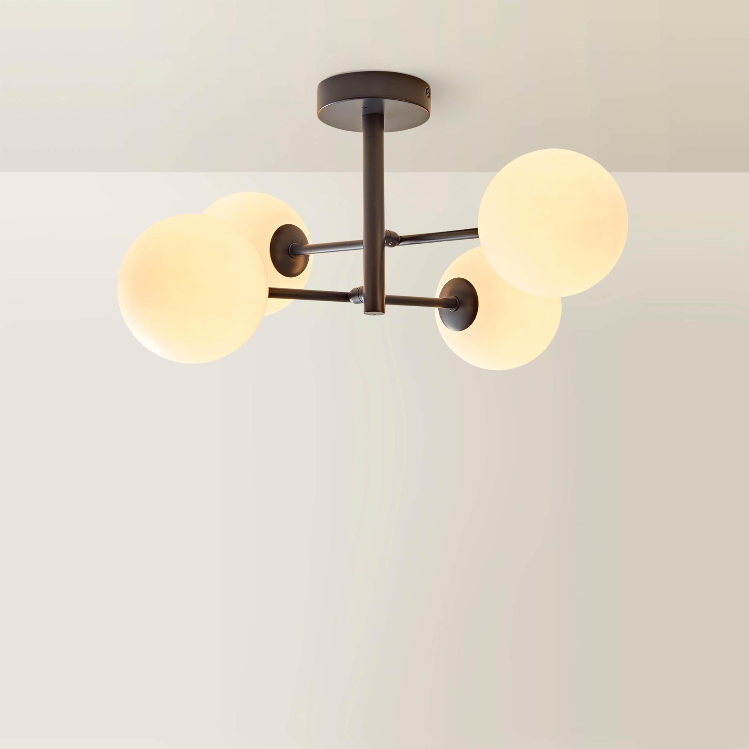 Valuelights Blue | Darla Navy 4 Way Frosted Globe Bathroom Ceiling Light | Ceiling Lights, Home Décor & Improvement Essential | Mains Wired