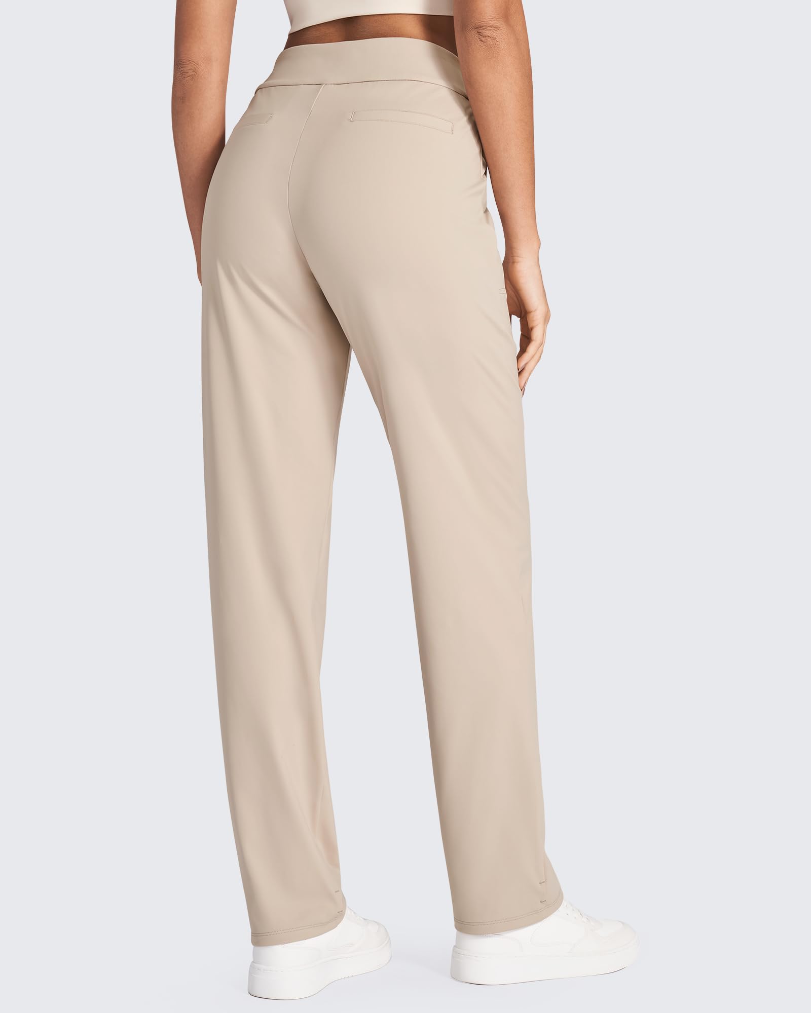 G4Free ShiftReady Pantalon de yoga taille haute pour femme avec poches Coupe droite Pantalon décontracté 71,1 cm/76,2 cm/81,3 cm