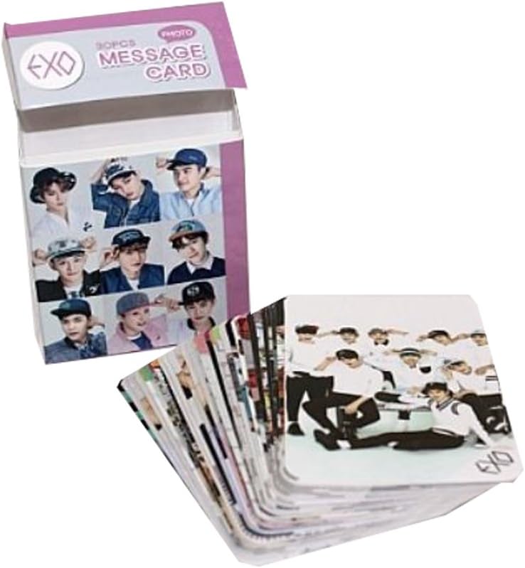 K-POP GOODS 30 High Resolution Kpop EXO Photo Message Cards + 12 A3 Posters + 1 Sticker Set