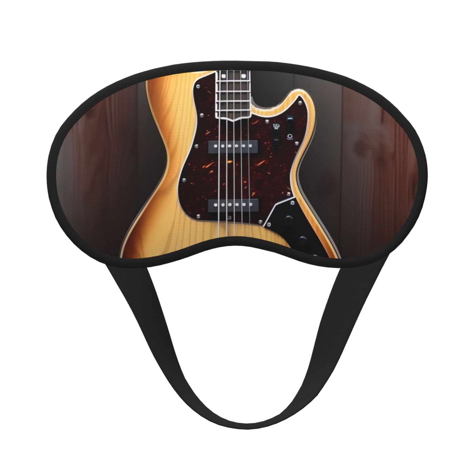 Sleep Mask for Side Sleeper Silk Sleeping Eye Masks with Elastic Strap Super Soft Eye Sleep Shade Cover Guitar Musical Instrument Blackout Night Blindfold for Women Men Travel