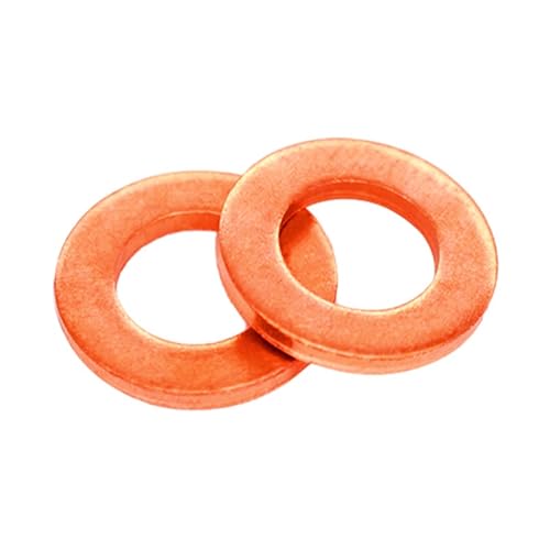 Miniatura 7 de T2 Pure Copper Flat Washers Metric High Conductivity Compression Sealing 99% Pure Copper Flat Washers M3 to M20 (M8x18x1.550pcs)