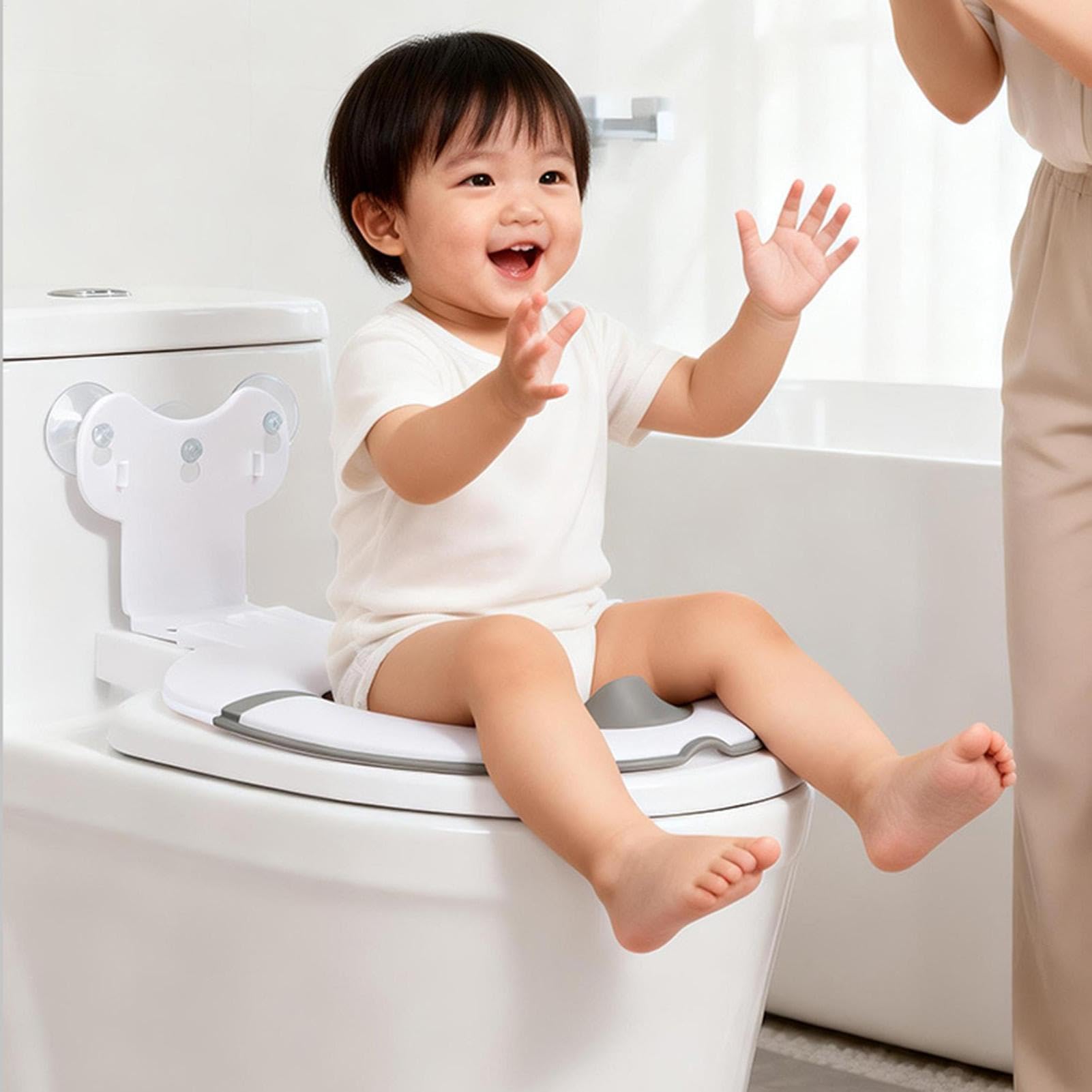 Cuscino impermeabile per bambini | Con paraspruzzi per una facile pulizia; adatto per bagni domestici e pubblici; pratico per i viaggi e in viaggio