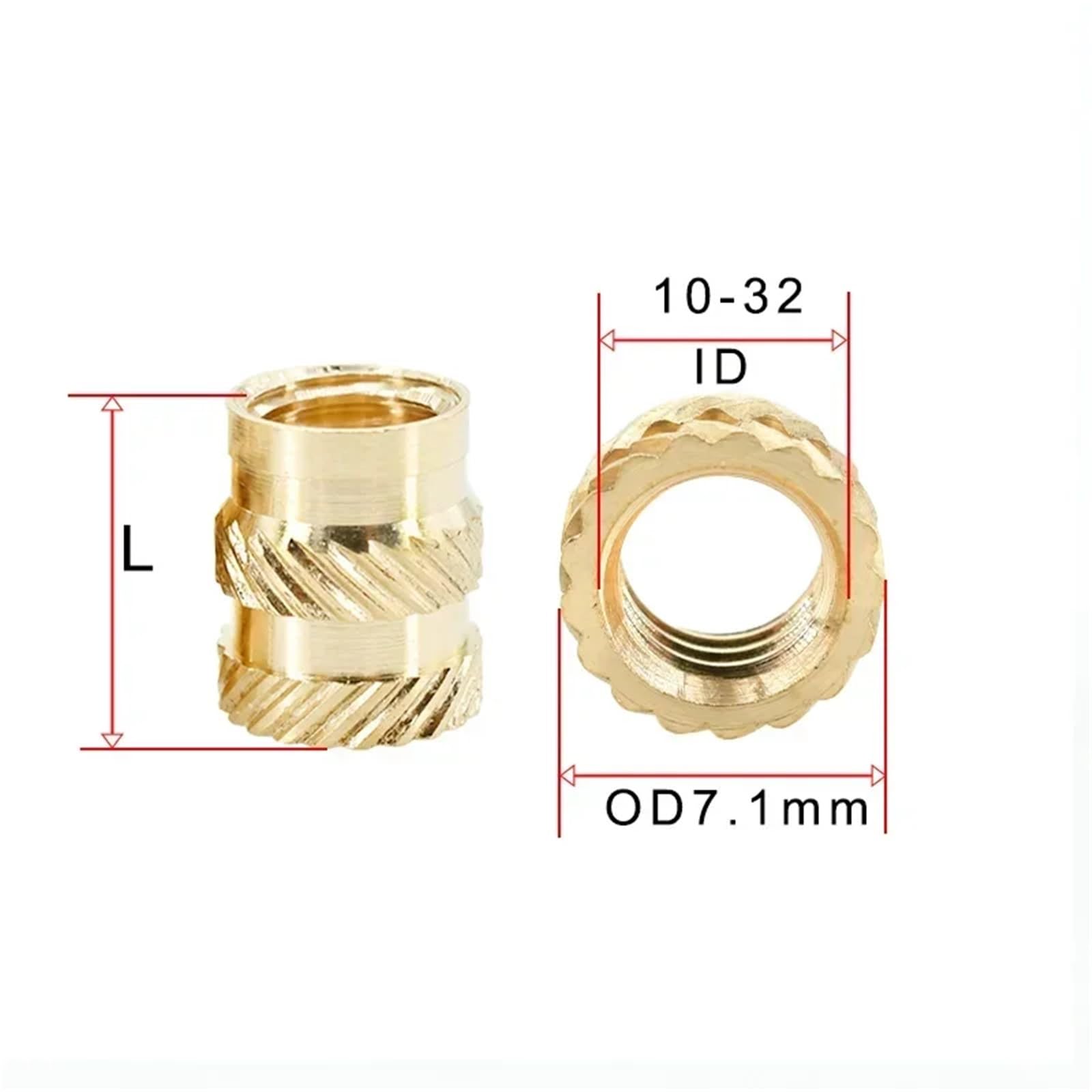 Manubrio 28 Mm 25 Dadi Zigrinati In Ottone Massiccio, Misura 6-32 Pollici - Perfetti Per Progetti Fai-da-te, Riparazioni O Modellismo Dadi Per Pollice Filettatura Fine - Foto 5