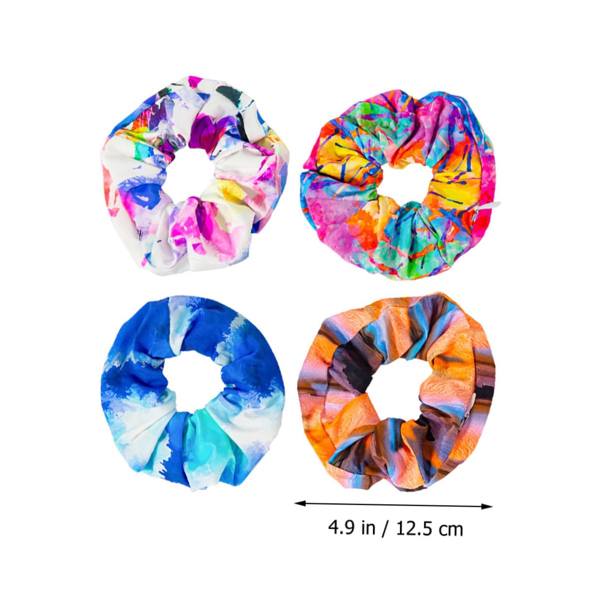 FRCOLOR 16 Stk Farb Haarring Haarschmuck Scrunchie Mit Tasche Haargummi Aus Satin Reißverschluss-scrunchie Haare Zeug Haargummis Mit Reißverschlusstasche Taschen-scrunchie Haarseile Stoff