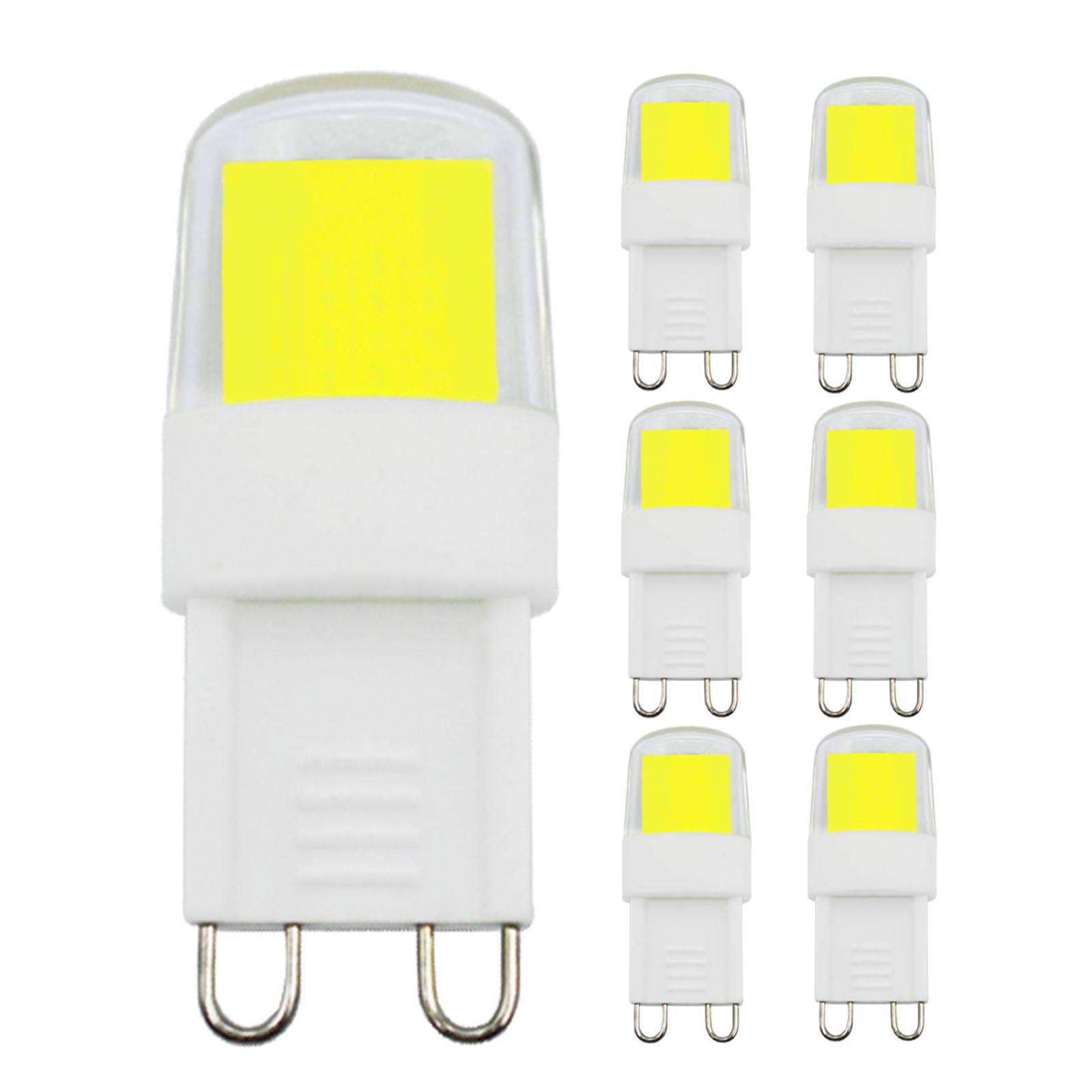BDAYEK Led bulbs 6 Pack G9 LED Light Bulbs 3W Equivalent 25W Halogen Daylight White 6000K 300 Lumen 220-240V 360 Degree Energy Saving Bi