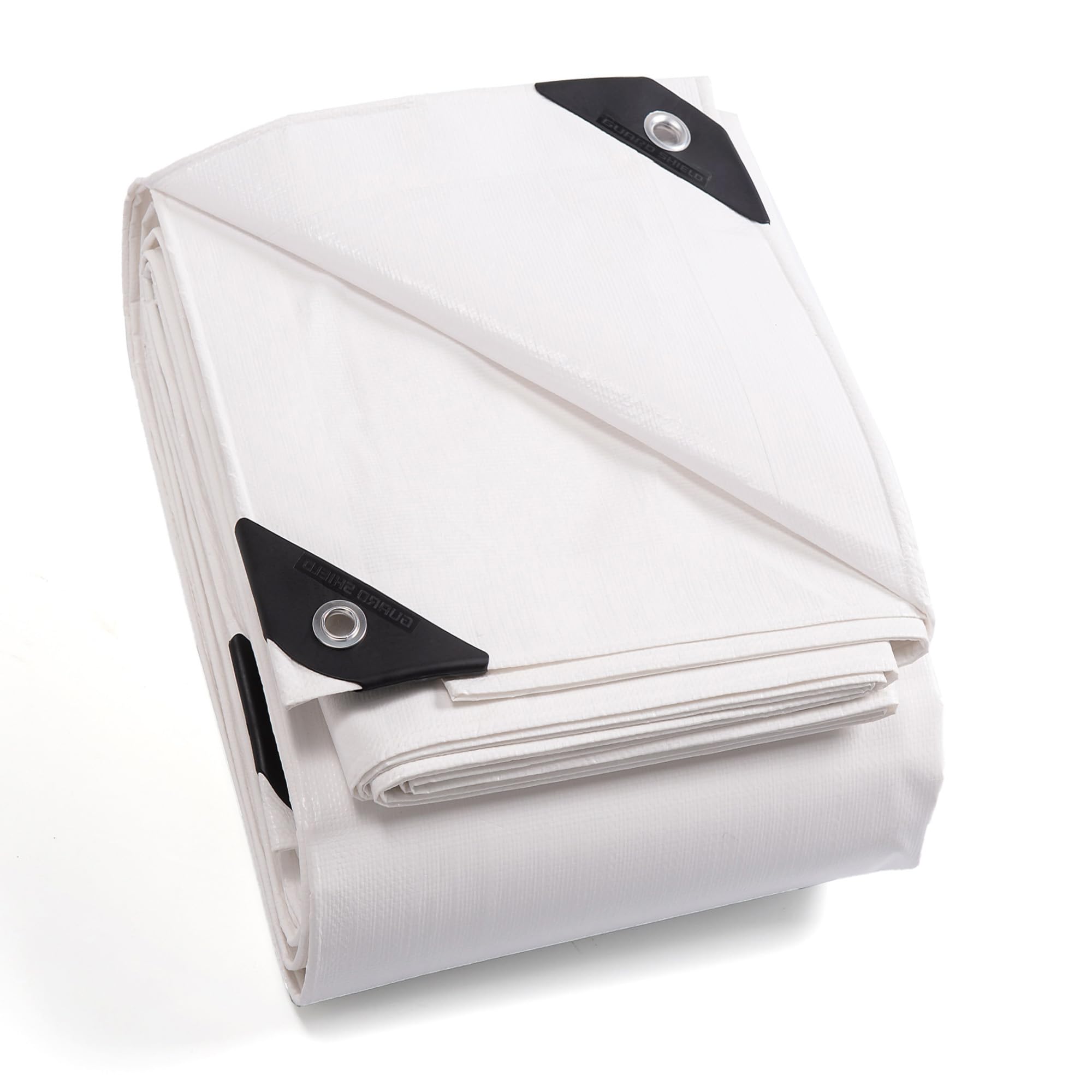 GUARD SHIELD Tarpaulin 2m x 2m White, 160g/m², Waterproof, UV-Stabilised, Mould Resistant