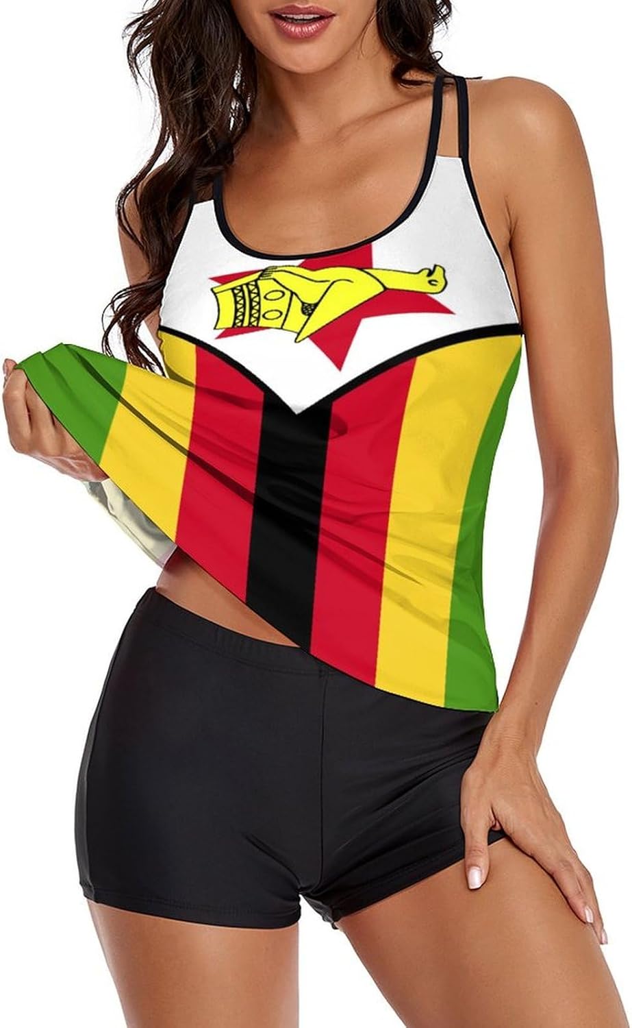 Womens 2 Piece Bikini Swimsuits Bolivia Flag Retro Low Back Bathing Suits Bikini Two-Piece Swimsuits for Womens