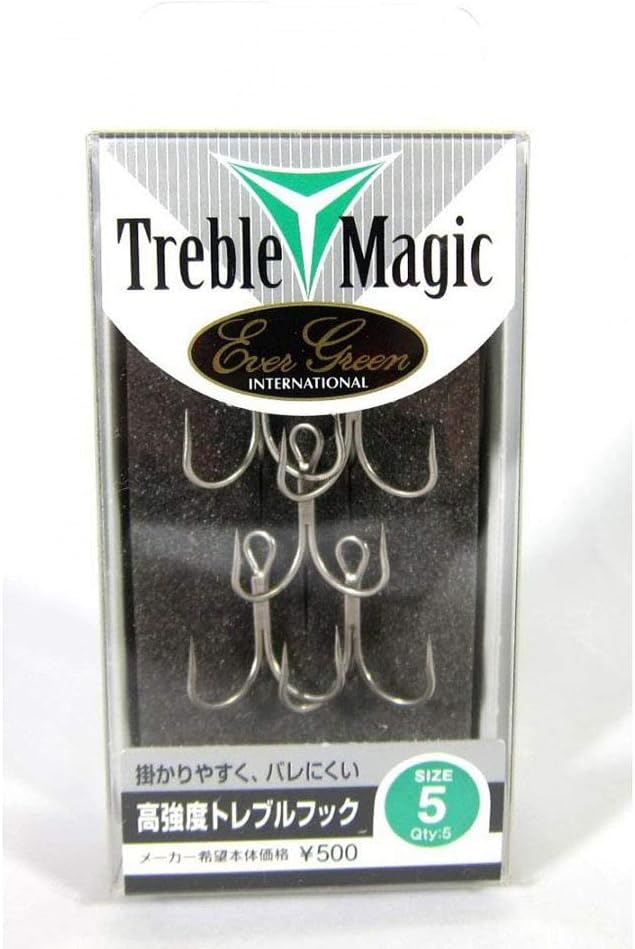 Evergreen Triple Hooks, Treble Magic No. 10, 6 Pieces, Matte Silver