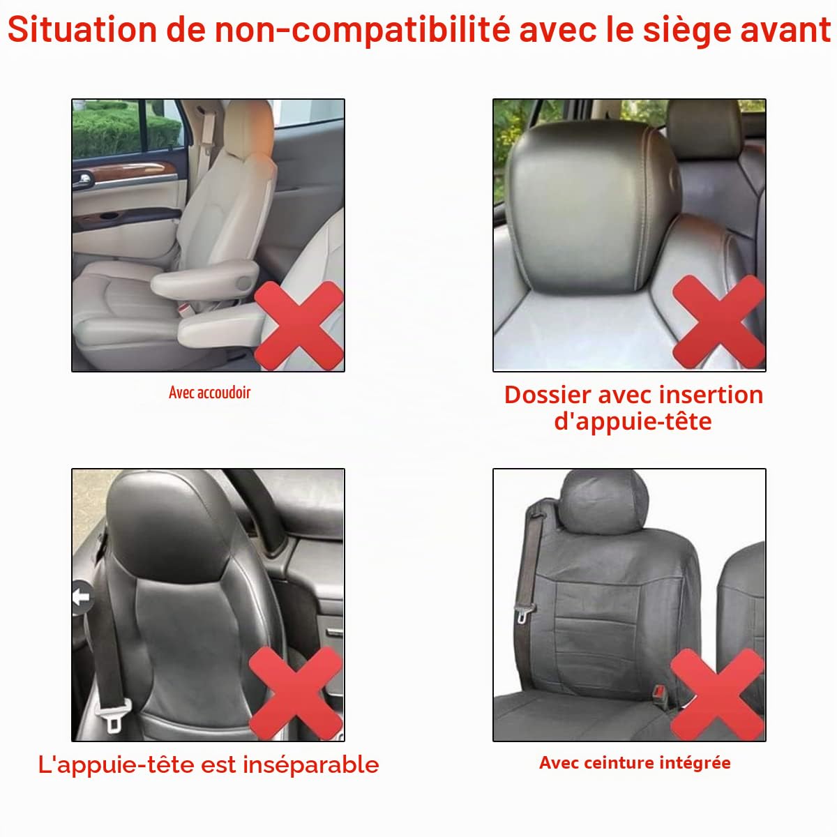 CGEAMDY 2 Housse De Siege Voiture Universelle, Couverture Couvre Sieges Impermeable Polycoton Tissu Accessoires Interieur, pour Avant Et Arrière, pour avec Presque Toutes Les Voitures（Gris）