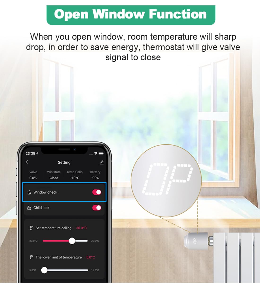 Smart Zigbee Valvola termostatica Raiator, termostato programmabile, controllo app Smart Life, controllo vocale, funziona con Alexa googlehome