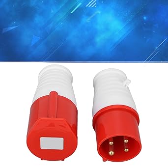 Ubersweet 4 Pin Industrial Socket, IP44 Protection Level Water Resistance Dust Proof Professional Industrial Connector for Agriculture |