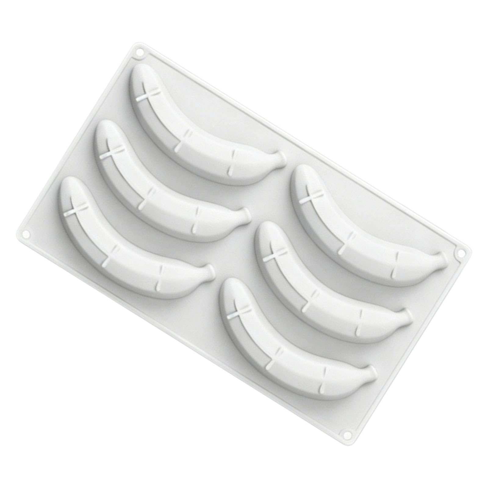 Banana Mousse Dessert Pan, 6-Cavity Silicone Mold for Banana Shaped Cakes, Plated Sweets, Pastries and Kitchen Dessert Prep At Home Silicone Mold Mousse Pastry Tray Cake Cavity Plating Home Baking
