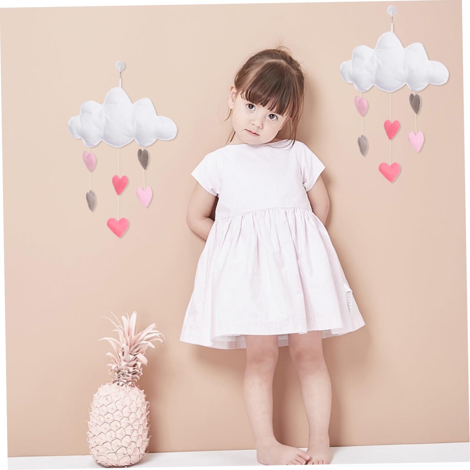 Toyvian Decoración Colgante Nube Gotas Lluvia Adornos Infantiles Habitación Diseño Nube Corazón