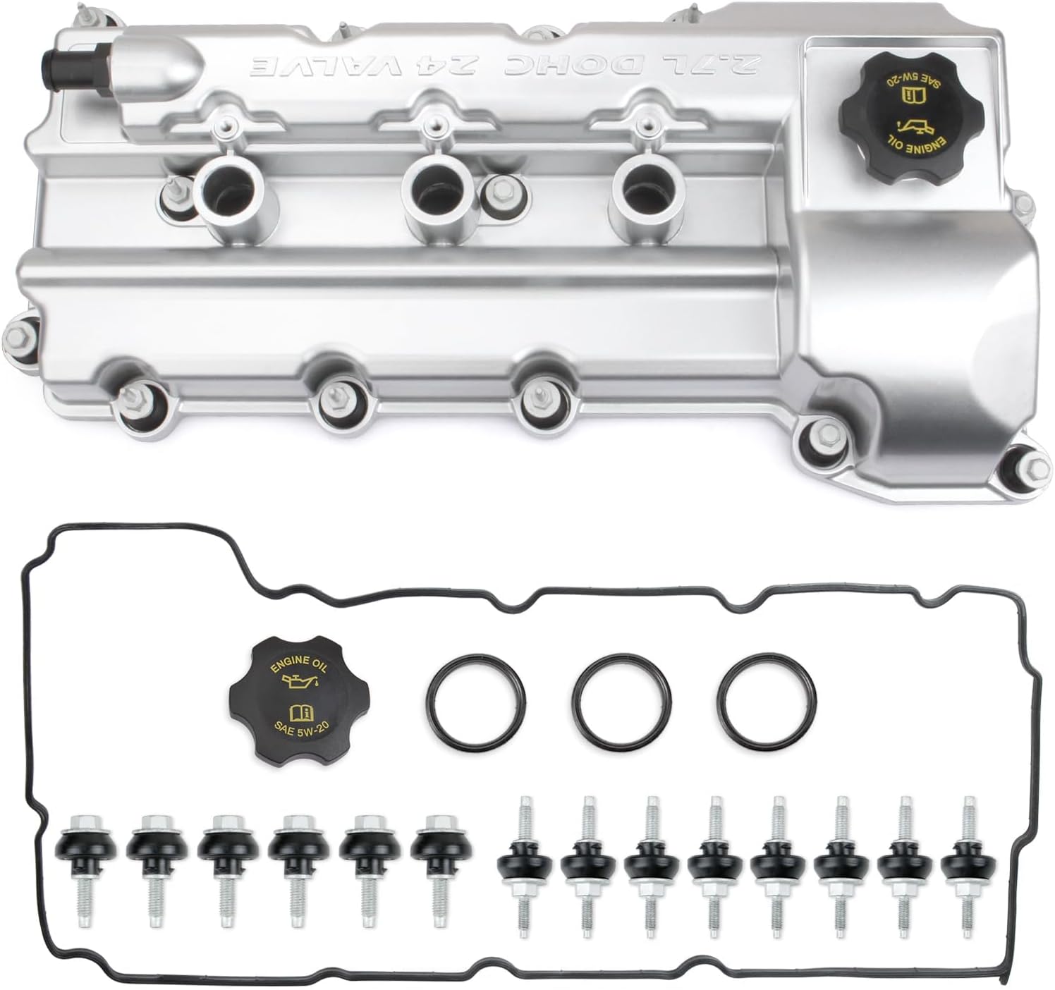 Upgraded Aluminimun Engine Valve Covers Compatible with 2008-2010 Chevy 300 2007-2010 Chevy Sebring Avenge Charger 2008 Chevy Magnum 2.7L Replace: Left 4892185AA