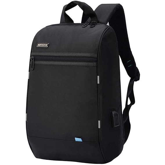 Artistix Talon Laptop Backpack Bag, Anti-Theft Design, with USB Charging Port, Water Resistance (46 cm Black)